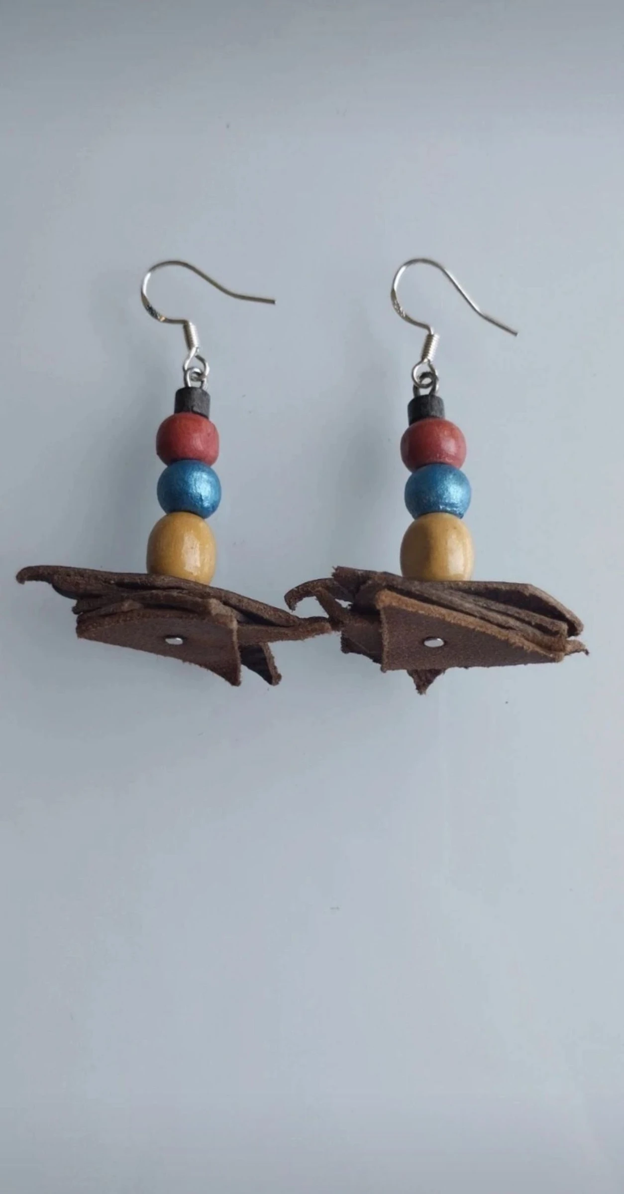 🌟🐂Lindos Pendientes de Cuero y Madera🐂🌟